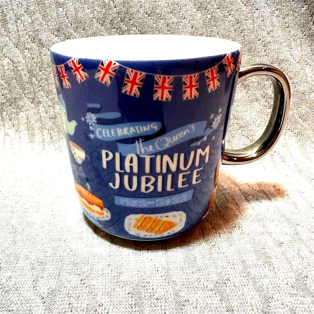 Tesco Jubilee Fine China Mug, Platinum Jubilee, Queen Elizabeth II
